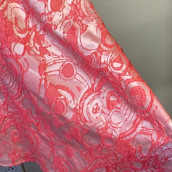 NWT Rickie Freeman Teri Jon Jacquard Sleeveless Tea Length Dress Woman’s Size 14 - Picture 11 of 16